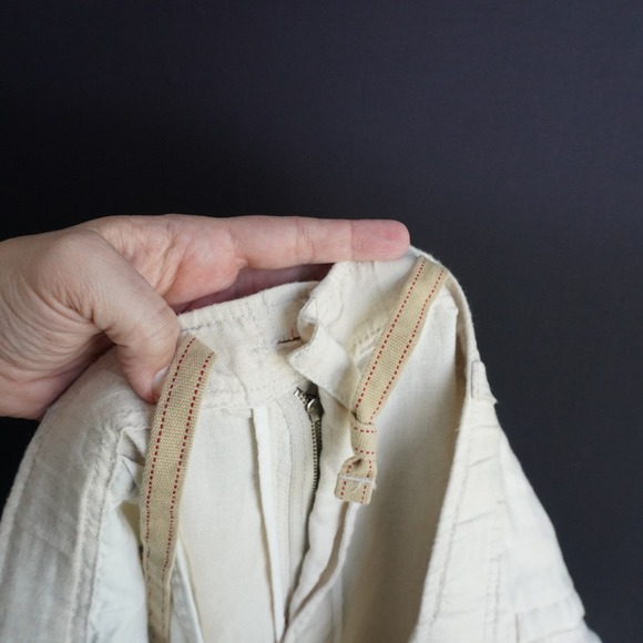 Tommy Bahama Relax Cream Linen Trousers Elastic Waist Casual Pants LG Beach - Picture 10 of 11